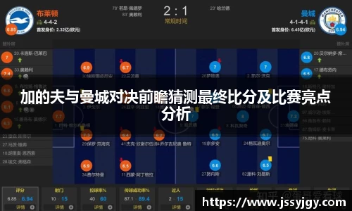 加的夫与曼城对决前瞻猜测最终比分及比赛亮点分析